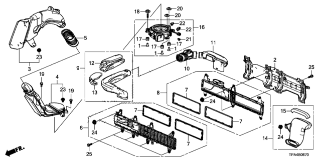 2021 Honda CR-V Hybrid IPU Cooling Fan Diagram