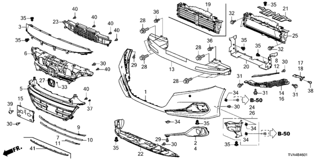 2021 Honda Accord Duct, Air Shutter (Lower) Diagram for 71303-TVA-A00