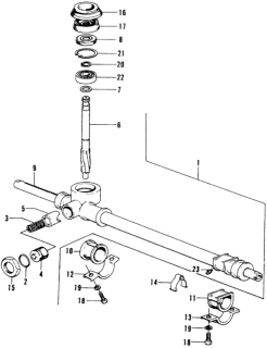 1976 Honda Civic Clip, Transfer Tube Diagram for 53448-634-000