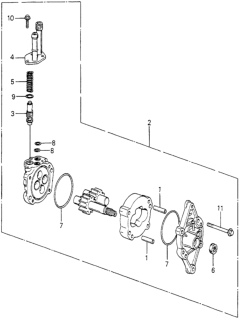 1980 Honda Accord Port, Oil Hose Diagram for 56470-689-000