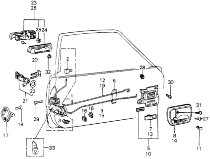 1981 Honda Civic Door Lock Diagram