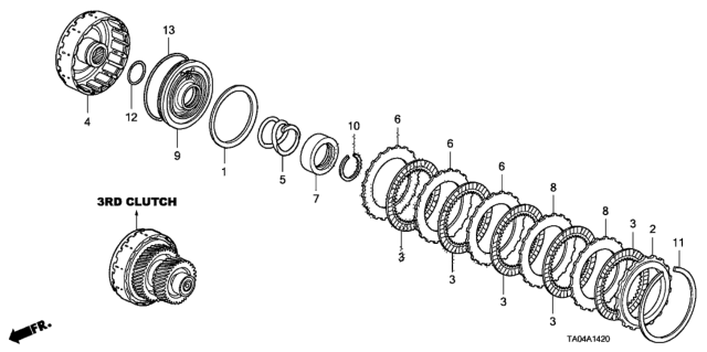 2009 Honda Accord AT Clutch (3rd) (V6) Diagram