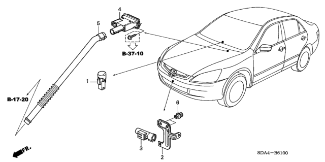 2003 Honda Accord A/C Sensor Diagram