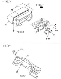 1995 Honda Passport Combination Meter Diagram 1