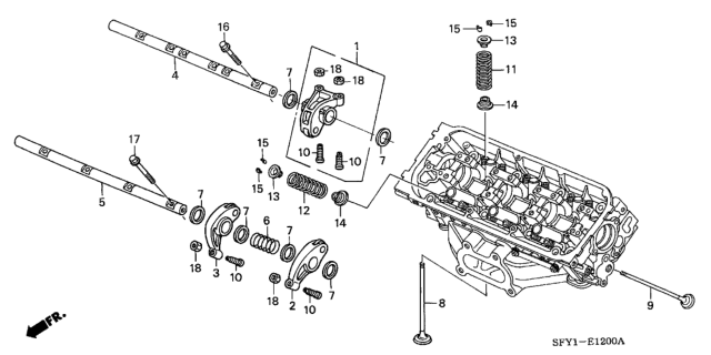 2005 Honda Accord Hybrid Valve, Exhuast Diagram for 14721-PXK-000