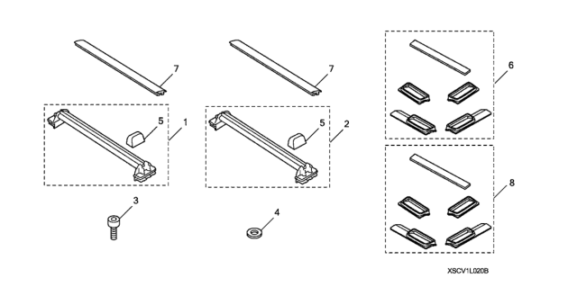 2011 Honda Element Roof Rack Diagram