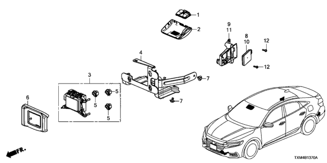 2019 Honda Insight SET Diagram for 36163-TXM-A04