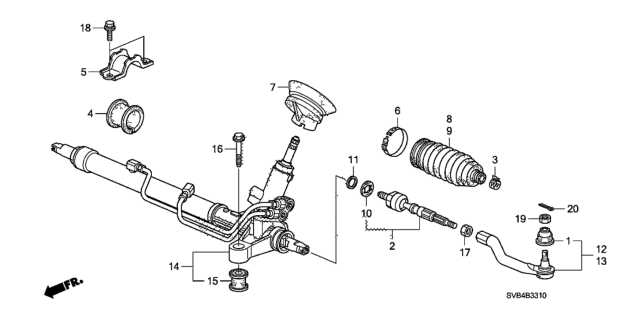 2011 Honda Civic P.S. Gear Box (HPS) Diagram