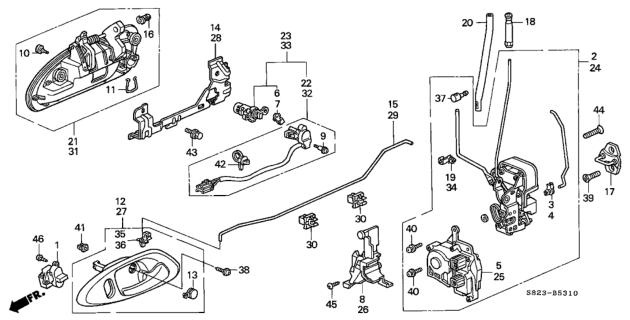 2001 Honda Accord Door Lock Diagram