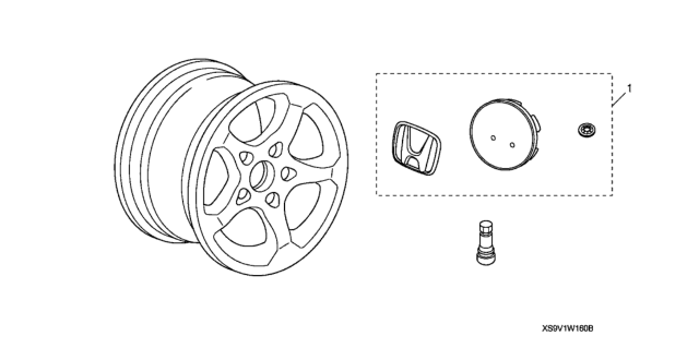 2004 Honda Pilot Chrome Wheel Diagram