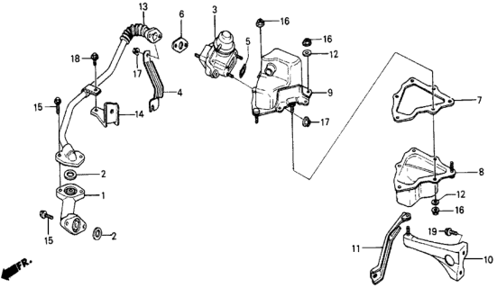 1985 Honda Civic 5 Door DX KA 5MT Air Suction Valve Diagram