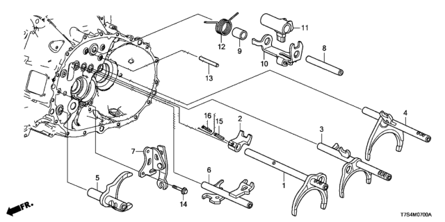 2018 Honda HR-V Fork, Gearshift (1-2) Diagram for 24220-5C8-000