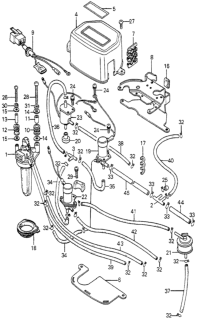 1979 Honda Prelude Holder, Tube Diagram for 36024-657-791