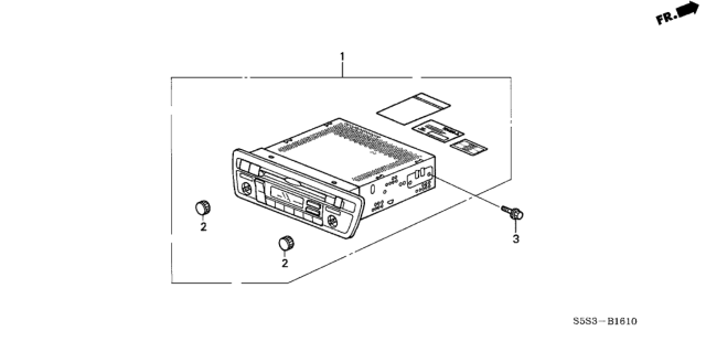 2005 Honda Civic Tuner Assy., Auto Radio (40Wx4) (Alpine) Diagram for 39100-S5T-A10