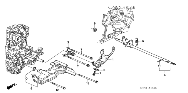 2005 Honda Accord Detent, Servo Diagram for 24300-P7W-000