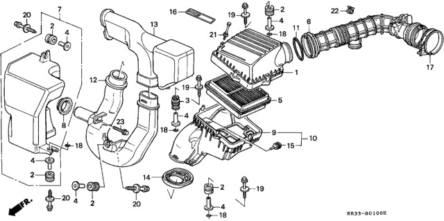 1995 Honda Civic Air Cleaner Diagram