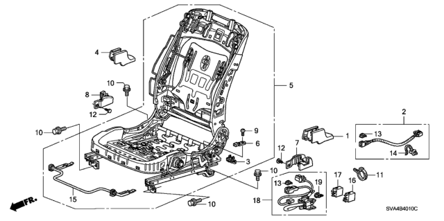 2007 Honda Civic Front Seat Components (Driver Side) Diagram