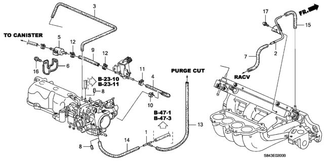 2001 Honda Accord Install Pipe - Tubing Diagram