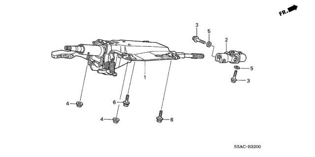 2005 Honda Civic Steering Column Diagram