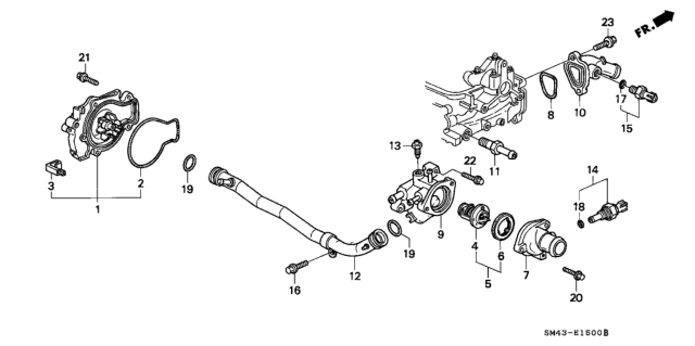 1992 Honda Accord Water Pump Diagram