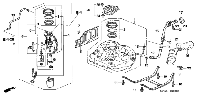 2006 Honda Civic Fuel Tank Diagram