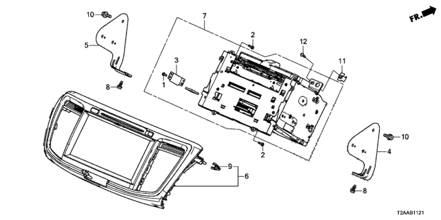 2017 Honda Accord Audio Unit, Base Diagram for 39171-T2F-A93