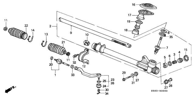 1995 Honda Civic Steering Gear Box Diagram