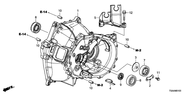 2019 Honda Fit MT Clutch Case Diagram