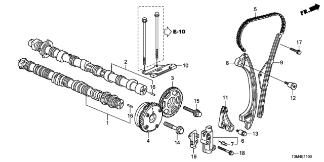 2017 Honda Accord Camshaft - Cam Chain (L4) Diagram