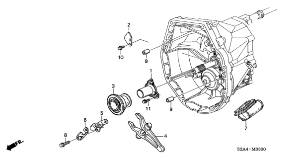 2005 Honda S2000 MT Clutch Release Diagram