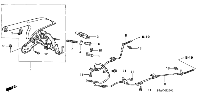 2005 Honda Civic 4 Door DX KA 5MT Parking Brake Diagram 2