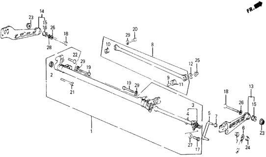 1987 Honda Civic Rubber, RR. Stabilizer Seal Diagram for 52304-SB2-961