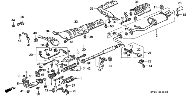 1996 Honda Accord Exhaust Pipe Diagram 1