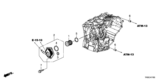 2015 Honda Civic AT CVTF Warmer (CVT) Diagram