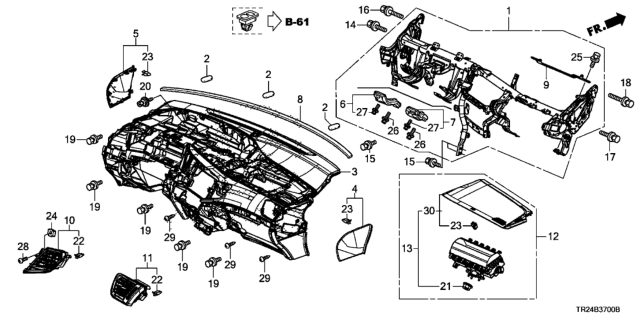 2015 Honda Civic Instrument Panel Diagram