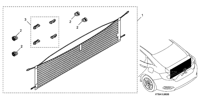 2019 Honda Civic Cargo Net Diagram 2