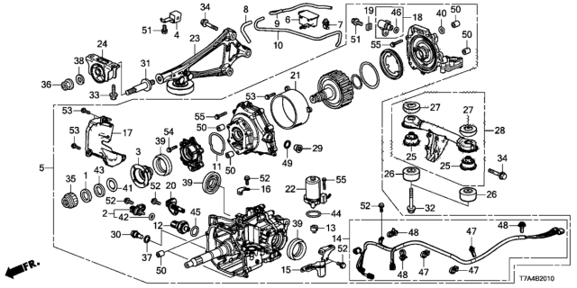 2021 Honda HR-V BRACKET ASSY., RR. DIFFERENTIAL (FR) Diagram for 50510-T7D-Z00