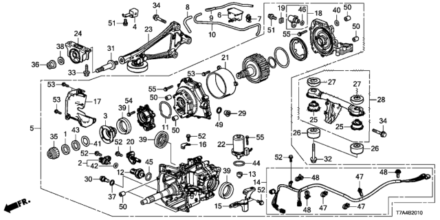 2021 Honda HR-V Carrier Assembly, Rear Differential Diagram for 41200-54A-J00