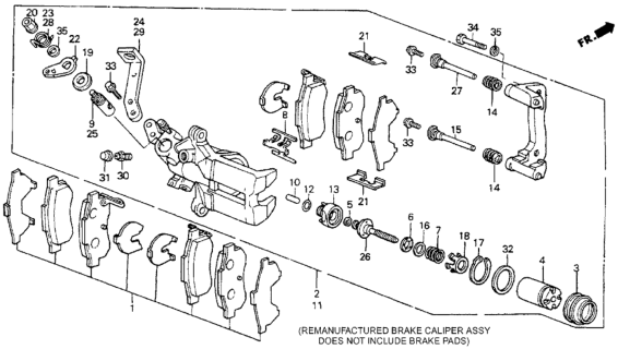 1989 Honda Accord Rear Brake Caliper Diagram