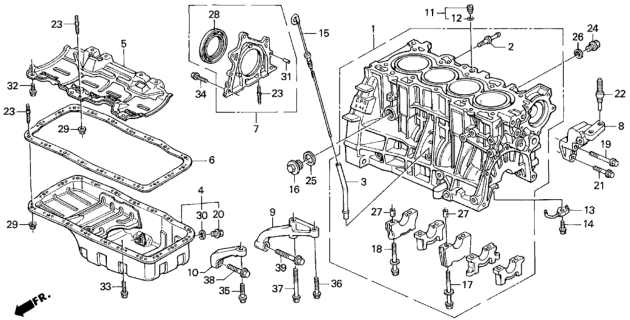 1996 Honda Del Sol Plate, Baffle Diagram for 11221-PR3-000