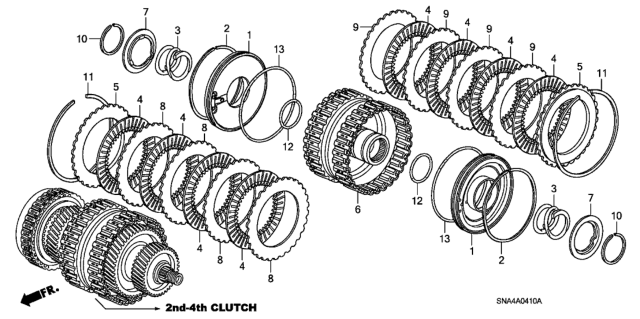2007 Honda Civic 4 Door EX (NAVIGATION) KA 5AT Clutch (2nd-4th) Diagram