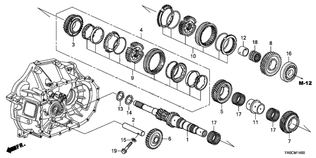 2014 Honda Civic Bearing, Needle (39X44X24) Diagram for 91102-RZF-006