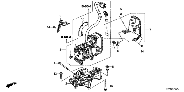 2017 Honda Clarity Electric A/C Compressor Diagram
