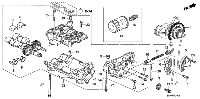 2004 Honda CR-V Oil Pump Diagram