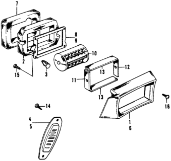 1975 Honda Civic Fresh Air Nozzle Diagram