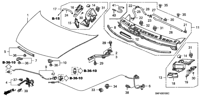 2008 Honda Civic Hood Diagram