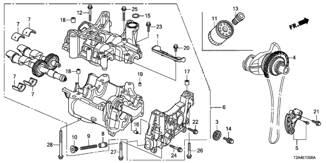 2015 Honda Accord Chain (64L) Diagram for 13441-5A2-A02