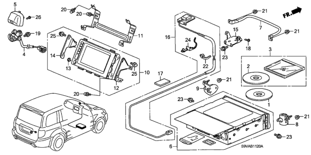 2008 Honda Pilot 5 Door EXL (2WD NAVIGATION) KA 5AT Navigation System Diagram