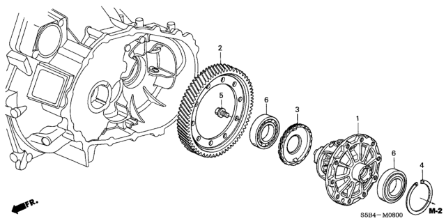 2003 Honda Civic MT Differential Diagram