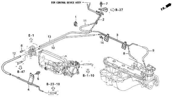 1995 Honda Odyssey Pipe C, Install Diagram for 17430-P0A-900